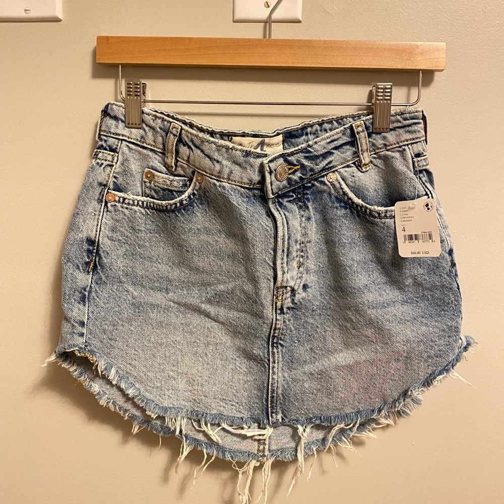 Free People denim mini skirt - NWT size 4